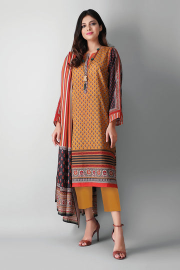Khaadi A2104034 Yellow Summer Lawn 2021